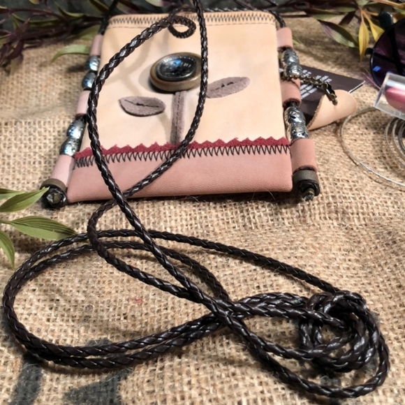 Mini Crossbody Bag NWT Random Voice Leather Suede Purse Live In The Moment NWT - Picture 4 of 12